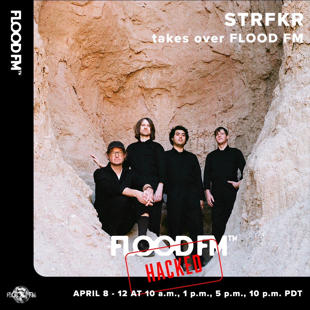 Happy Friday! Today is your last chance to catch Portland indie-synthpop faves STRFKR take over FLOOD FM! 📻🎙️🪩 Listen to their excellent guest radio show, HACKED, airing for the final times, today at 10am, 1pm, 5pm, 10pm PDT @floodmagazine @starfucker @Polyvinyl