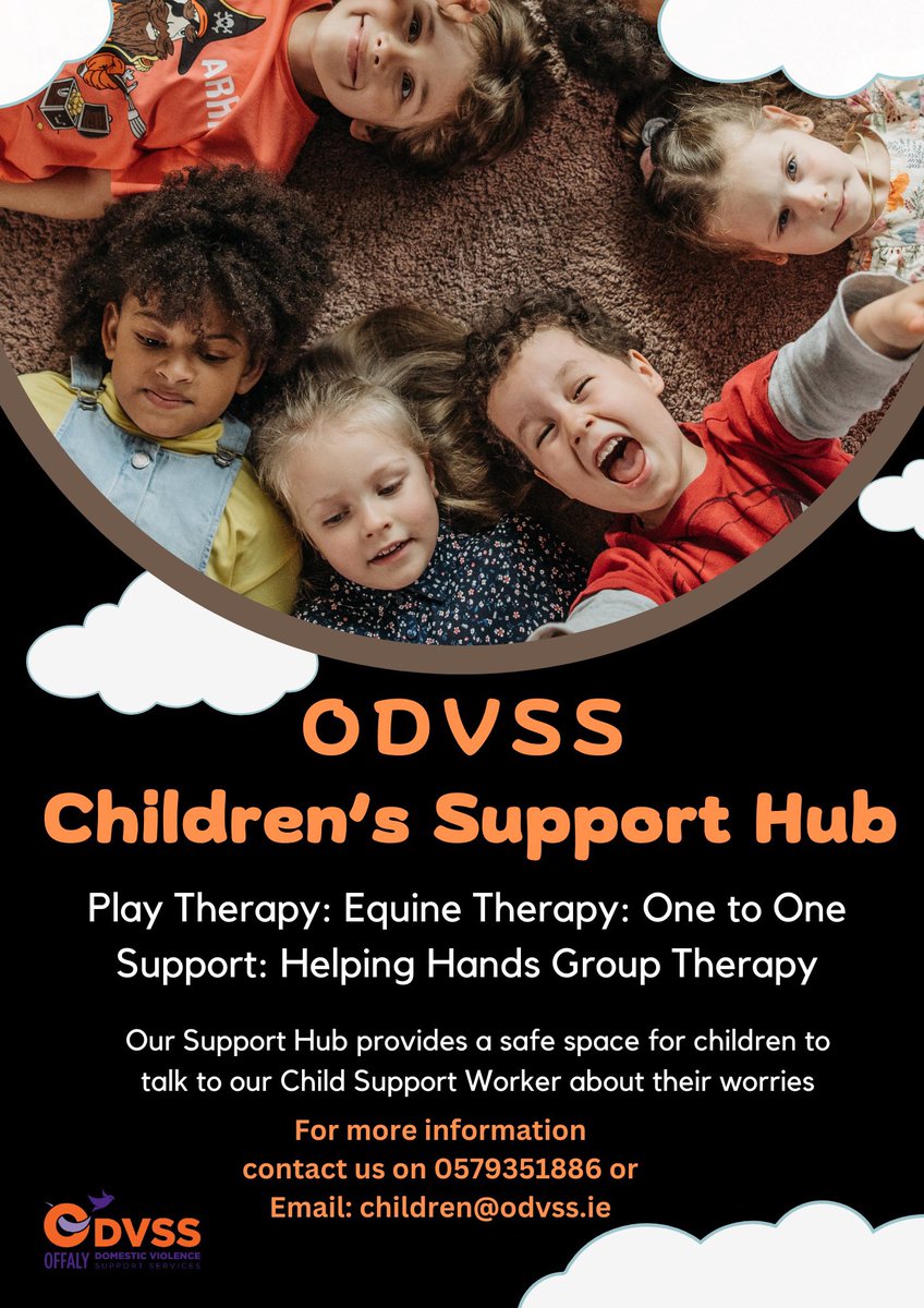 Children are often the invisible victims of #DomesticAbuse Our Children’s Support Hub offers One to One Support, Helping Hands Group Therapy, Equine Therapy, Outreach, Play Therapy, Family Support, NVR for Child to Parent Abuse. Contact our Children’s Project Worker on 0579351886