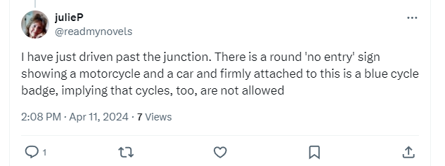 It's little wonder that cycling in the UK is so fraught with risks when we share roads with people who have close to zero knowledge of what roadsigns mean..