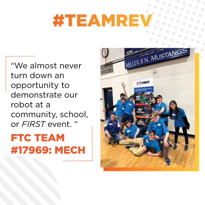 Our second FTC #TeamREV Spotlight for #NationalRoboticsWeek is Team #17969: MECH! Meet this #FIRSTChamp bound team: revrobotics.com/blog/teamrev-s…