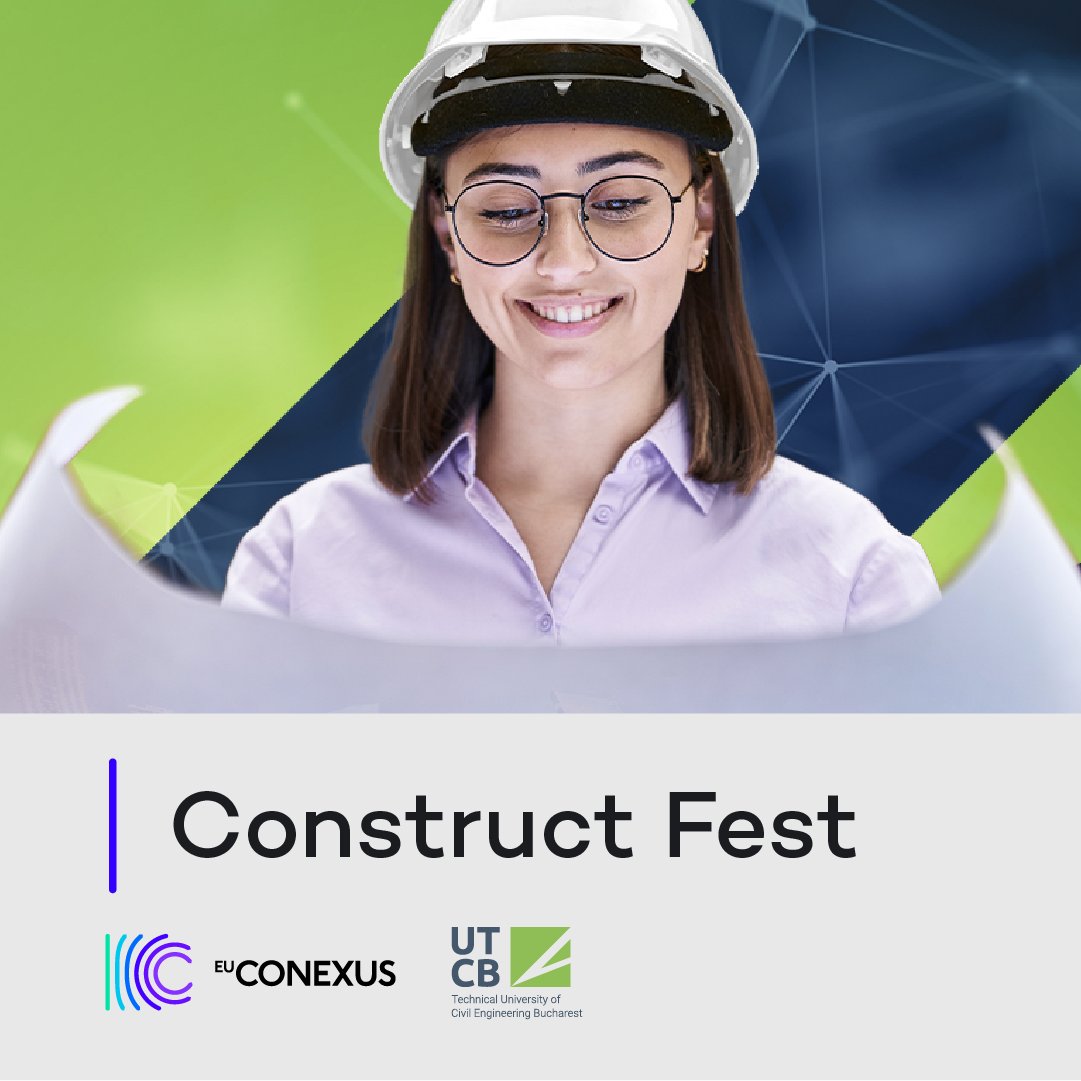 #ConstructFEST 15-19 April📍@UTCB_ro The event gathers the most relevant companies in the field, future civil engineers, students and pupils. Facilitating the live interaction of companies with the participants, both for recruitment and for the development of partnerships.