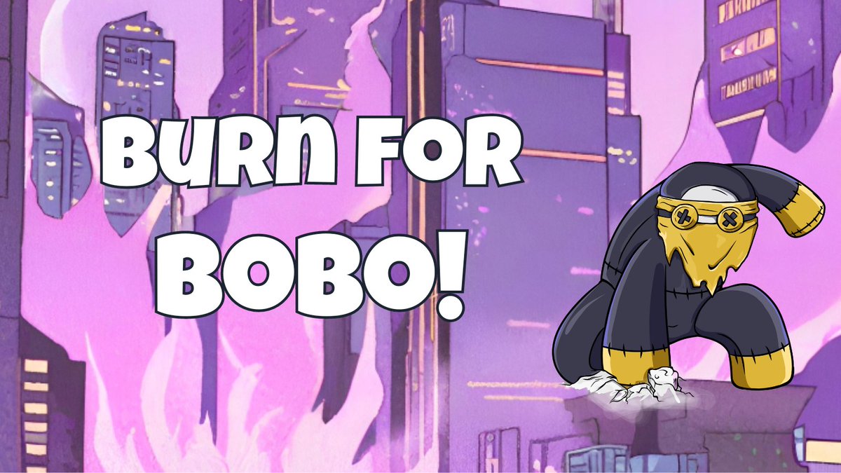 The Burn for Bobo is here! 🥷 This is your chance to be a part of history 🖊️ Now you can have your go at forever royalties from the sale of Bobo physicals by acquiring the Bobo 1/1 Fill in the form below 🔽