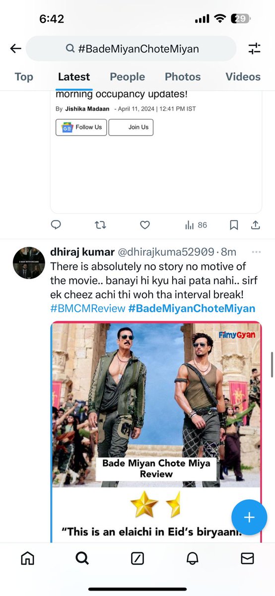 Bots everywhere! Bade Miyan Chote Miyan deserves to be celebrated, not bashed down unfairly. It is truly an action packed entertainer which can we watched with your entire family! #BadeMiyanChoteMiyan #AkshayKumar #TigerShroff