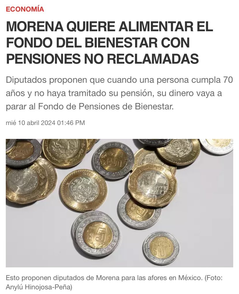 Populismo puro y abuso de poder atrás de la propuesta de @PartidoMorenaMx para permitir al gobierno jinetear la lana de las pensiones de los ahorradores más vulnerables… no se vale, es una verguenza y una injusticia. No tienen llenadera…