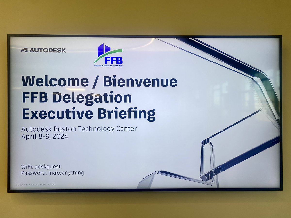 Seminar @autodesk & @MIT & @MassRobotics & @MassChallenge & meeting Pdt BTP Federation #Massachusetts & National AGC Contractor in #BOSTON 🇺🇸 Innovation, digital, sustainability, future…