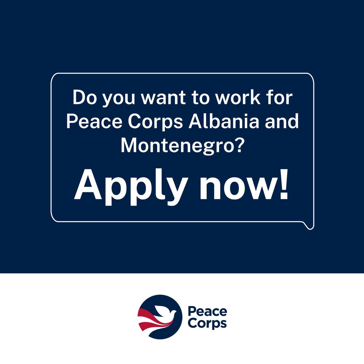 Join the Peace Corps #Albania and #Montenegro team as a Medical Assistant! Are you a nurse or medical professional with documented training? Do you speak #English, #Montenegrin and #Albanian? If you're ready to make a difference and support American Peace Corps Volunteers in