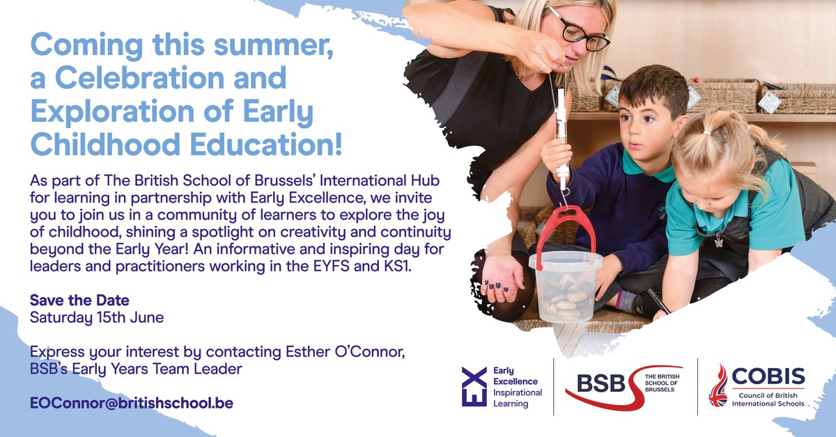 Excited to partner with @EarlyExcellence for a special Early Childhood Education event at our International Learning Hub at BSB! Join members of the #EarlyYears Community from across Europe to share insights and explore the wonders of early childhood education. See you there!