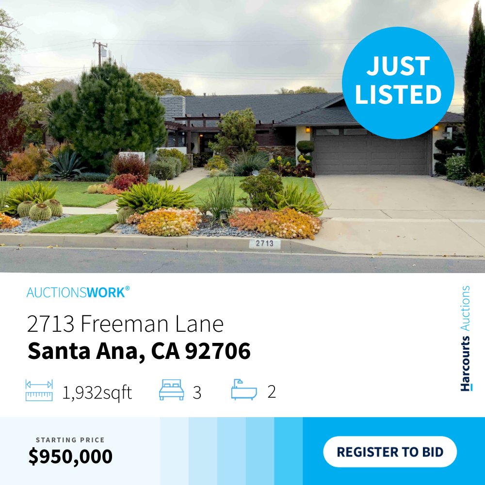 📍JUST LISTED!📍 Welcome to 2713 Freeman Lane, Santa Ana, CA 92706.🏠✨  🌳 #RethinkRealEstate 💭 #HarcourtsAuctions 📣 #AuctionsWork 🎯 #ForSale 🏷️ #PropertyAuction #SantaAnaRealEstate #LuxuryHome #DreamHome