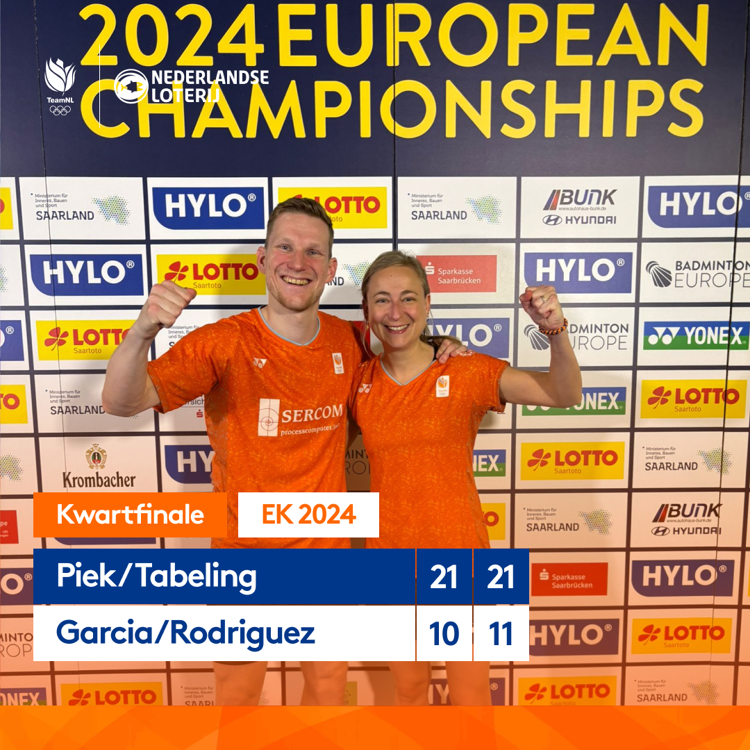 Wauw! Wat een dag voor Selena en Robin! 🤩 💪Overtuigende winst in de kwartfinale 👜EK-medaille in de pocket 🧡 Plaatsing voor de Olympische Spelen in Parijs #badminton #topbadminton #teamNL #wijzijnbadminton #EK2024