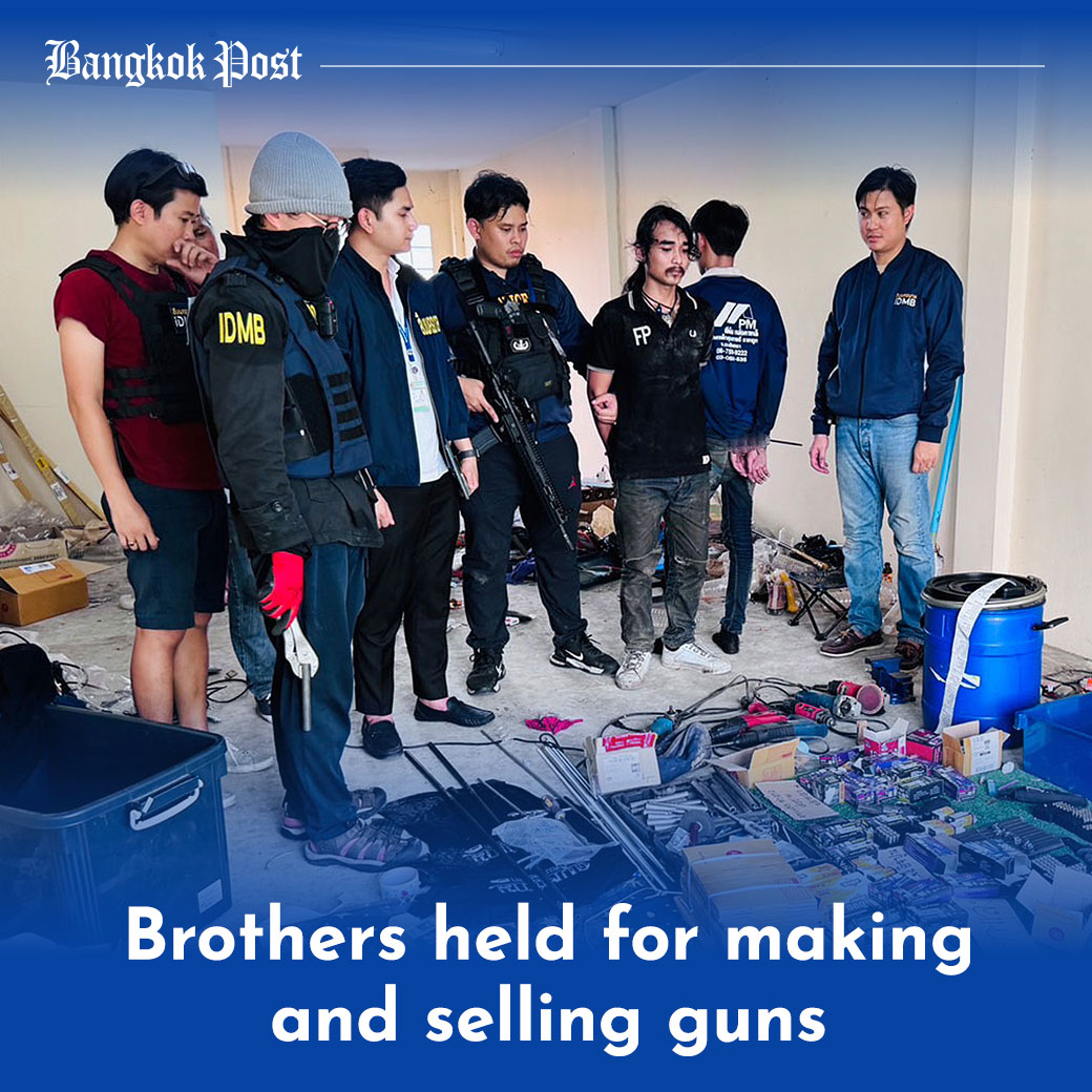 #BangkokPost: Chachoengsao pair had sold more than 1,000 weapons to young customers nationwide, say police. #Thailand #weapons #manufacture #guns #online #trade bangkokpost.com/thailand/gener…