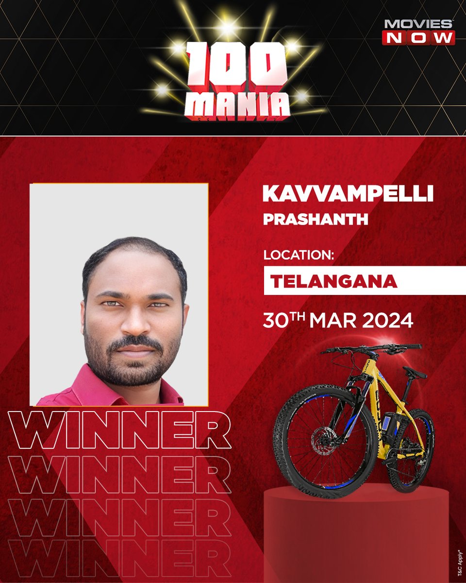 moviesnowtv's tweet photo. #100Mania #100BlockBusters #100Gifts #100Prizes #100ManiaS11 #Movies #Hollywood #WinGifts #100DaysOfHappines #ContestAlert #SmartPhone #Earbuds #Smartwatch #HollywoodBlockBusters #WinBig #BigGifts https://t.co/cIrcQAHe0d