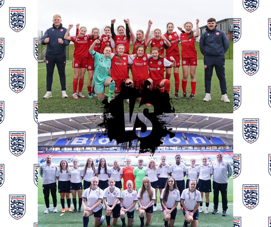 LancashireFA's tweet photo. 🏆 County Cups 2024

Accrington Stanley Women FC U15 Red 🆚 Bolton Wanderers Girls FC U15

🏅 U15 Girls Youth Cup
📅 Saturday 13 April
⏰ 10am
🏟️ County Ground, Leyland
💷 £6 Adults, £3 Concessions

#CountyCups24 https://t.co/BmRq1VzUSm