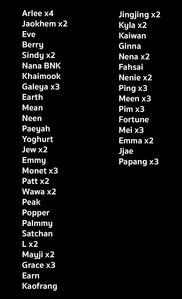 มี NFT ชุดไทยตามรายชื่อนี้
ขอเทรดเป็นคนิ้งหรือสิตา อัตรา 2:1 หรือ 3:1 ก็ได้
จะทักมาขอดูตัวอย่างรูปก่อนก็ได้ครับ

#BNK48Market #CGM48Market