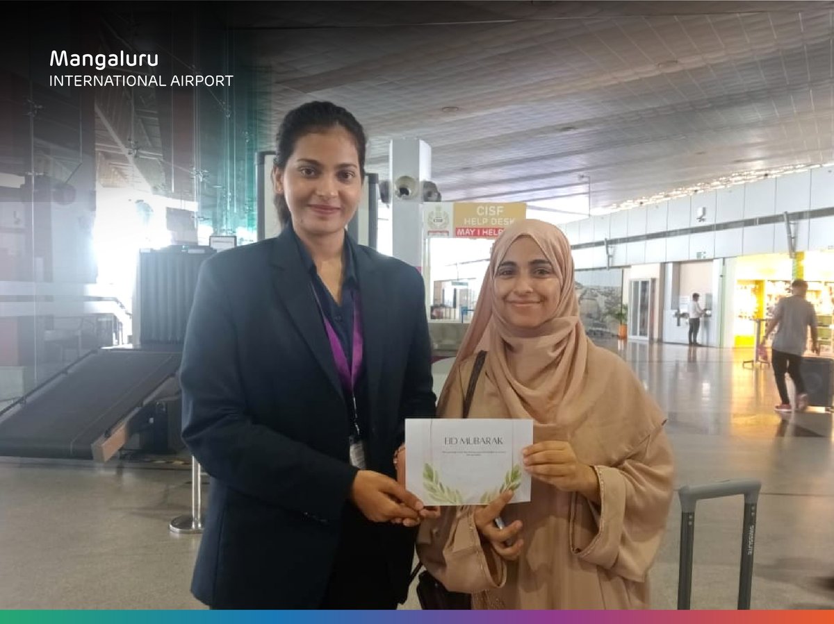 It brings us immense joy to share the celebrations and happiness with our passengers. This Eid, we created special memories with some of our dear guests at #MangaluruAirport. Take a look at the joyful moments captured at our #GatewayToGoodness. #AirportCX #EidMubarak