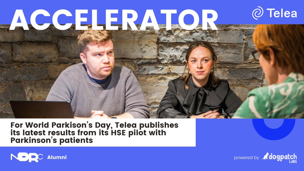 To mark World Parkison’s Day, our #Accelerator alum <a href="/teleatherapy/">Telea</a> released the latest results from its HSE pilot.

Highlights:
- 80% reduction in waiting time for people with Parkinson’s to access services
- 60% reduction in-home visits

<a href="/HIHIreland/">Health Innovation Hub Ireland</a> 📒 hih.ie/downloads/case…