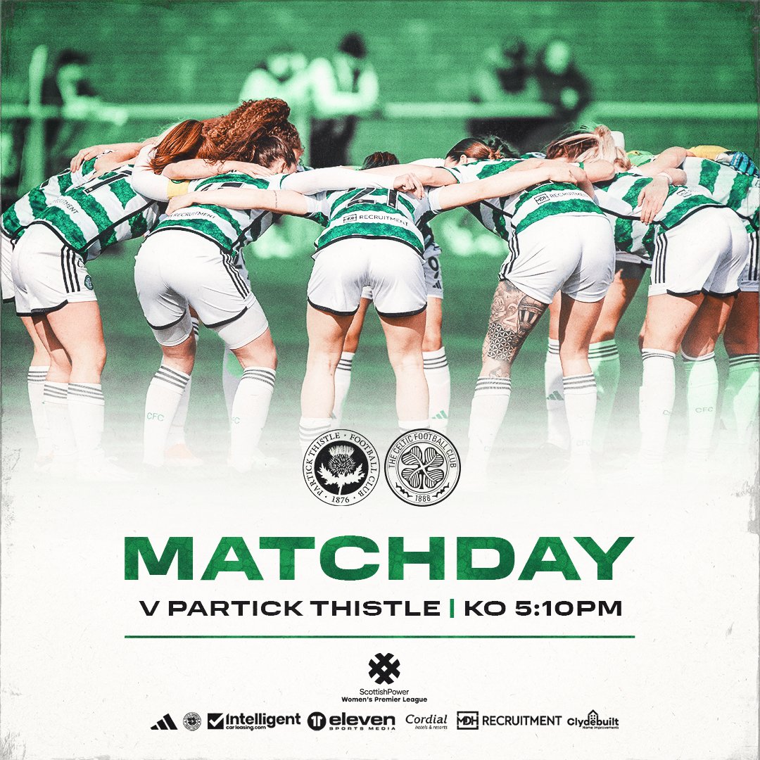 🟢⚪️ MATCHDAY as we get back to action 👊

🆚 Partick Thistle
⌚️ 5:10pm
📍 Petershill Park
🏆 @SWPL 
🎟️ PATG: £7 | £5
📺 @BBCAlba 

#PARCEL | #SWPL | #COYGIG🍀