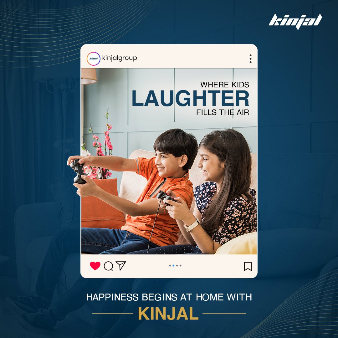 Where kids' laughter echoes, home is where the 'heart' is truly felt! Welcome home to happiness with Kinjal.

#KinjalGroup #KinjalCivilcon #connectivity #location #constructioncompany #realestate #realestategoals #mumbai