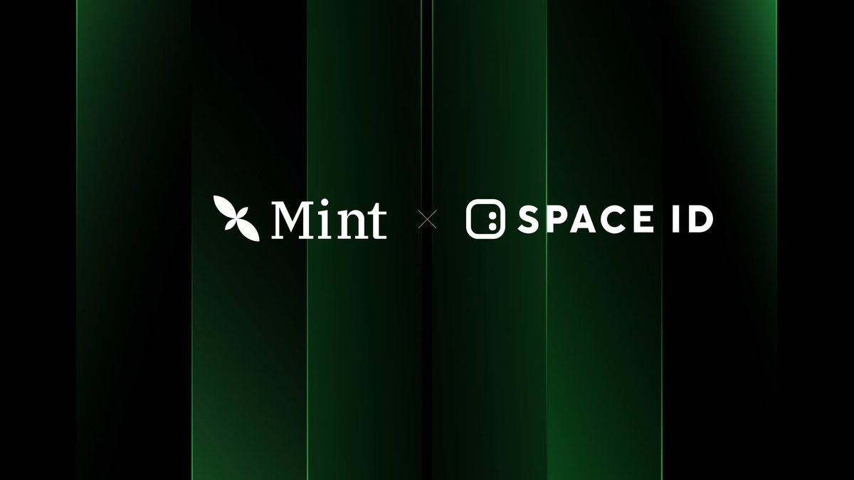 🚀 Welcome @SpaceIDProtocol join the Mint Growing Ecosystem! We’re thrilled to have them on board as we continue to revolutionize the world of #NFTs and blockchain technology together. 🟢 .mint domains coming soon 👀 Powered by @SpaceIDProtocol 🤝 Stay tuned #OnMint $MINT