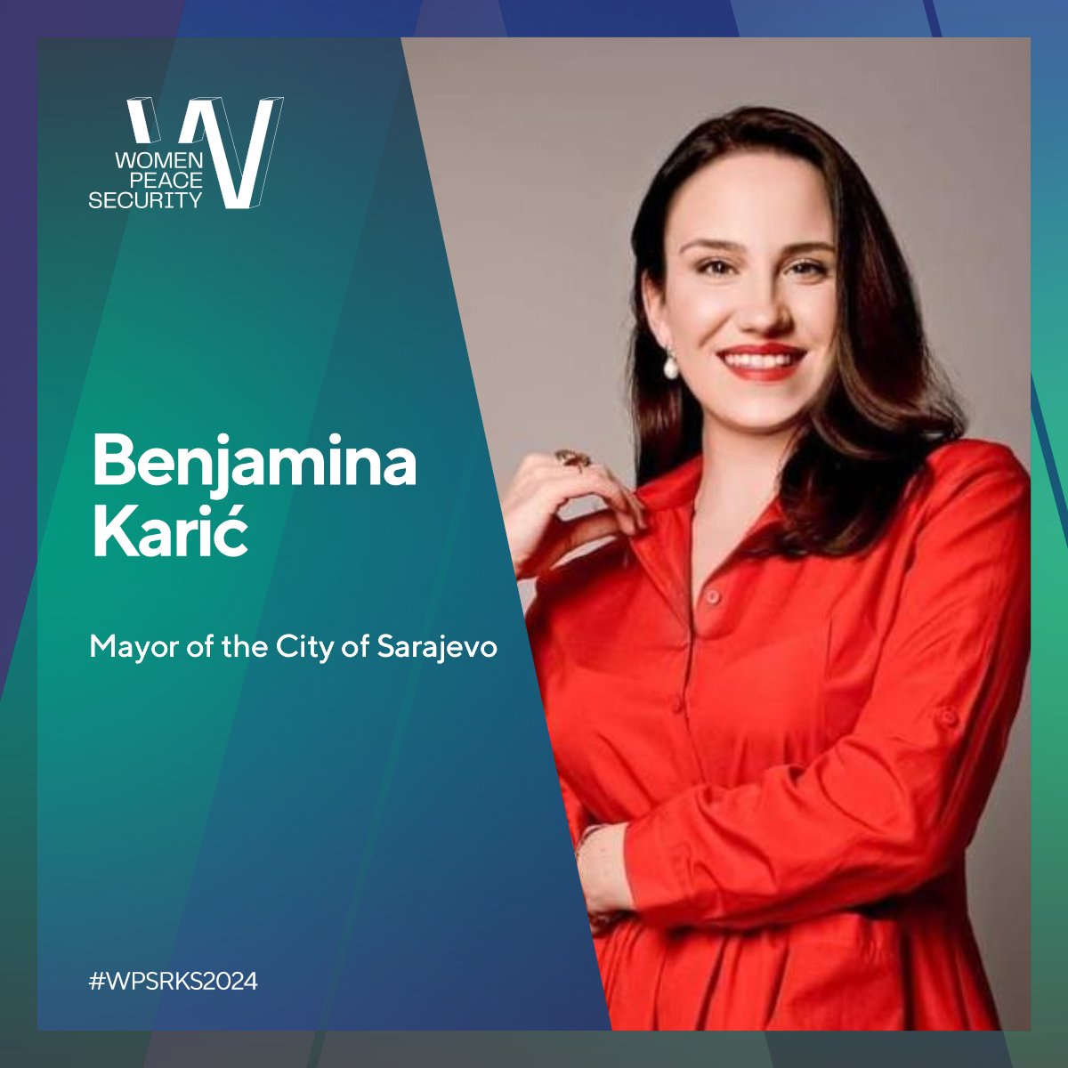 Delighted to welcome Mayor of Sarajevo, @BenjaminaKaric at the WPS Forum 2024! 🇽🇰🇧🇦 #WPSRKS2024 15-16 April 2024 🇽🇰 Prishtina, Kosovo 👉 wpsforum-rks.org