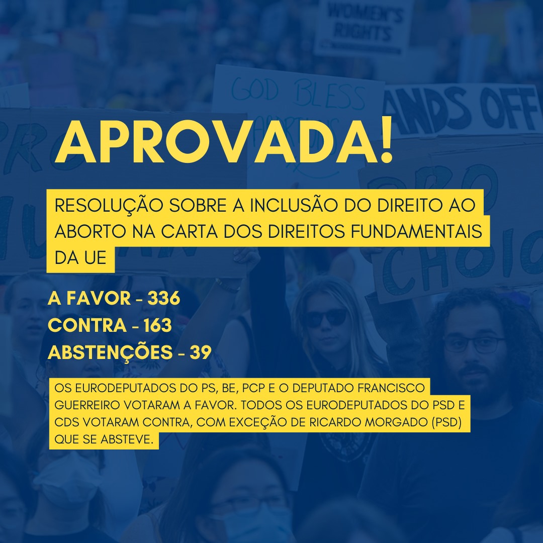 Com os votos a favor dos eurodeputados portugueses @jdalbuquerque @IECarvalhais @sara_saracerdas @LeitaoMarquesEP @mmargmarques @PedroMarquesMEP @isabel_mep @czorrinho @FGuerreiroMEP @joseggusmao @JPimentaLopes Obrigada!