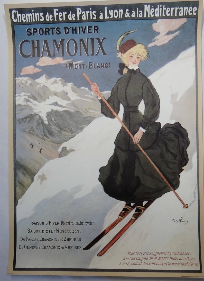 Chamonix vintage poster, skiing and winter sports #France mountain poster #skiing  #art #wallartforsale #artbuyer #ElevateYourVibe  #homestyle  #workspace #officedecor #walldecor #BuyintoArt  #WallArt #decoratingwithart 
Available here  marieartcollection.etsy.com/listing/147523…