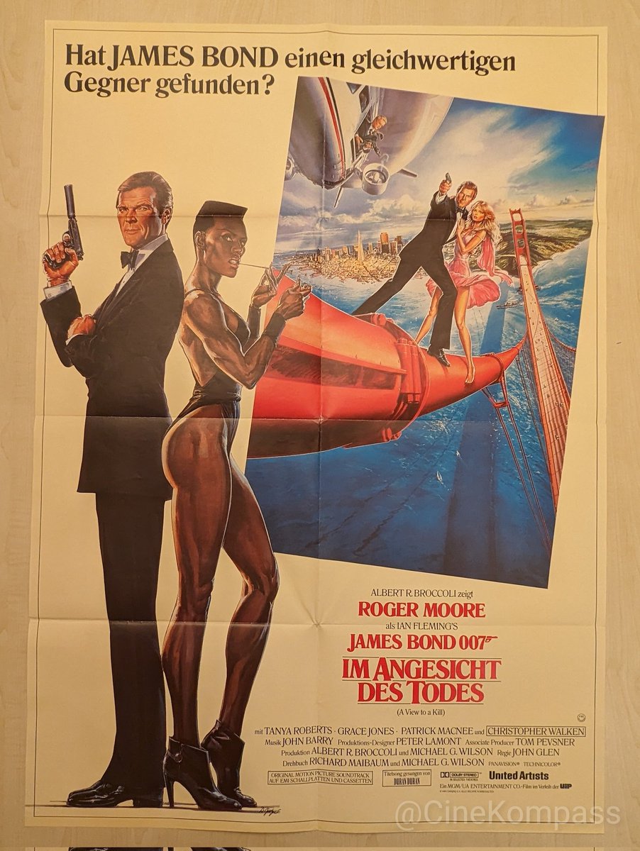 The beauty of #DanGoozee's art can't be overstated. His work for the #JamesBond films #Moonraker, #Octopussy and #AViewToAKill is just outstanding. I'm happy to own some of these classic posters (mostly German versions). They really don't make 'em like this anymore. #RIPDanGoozee