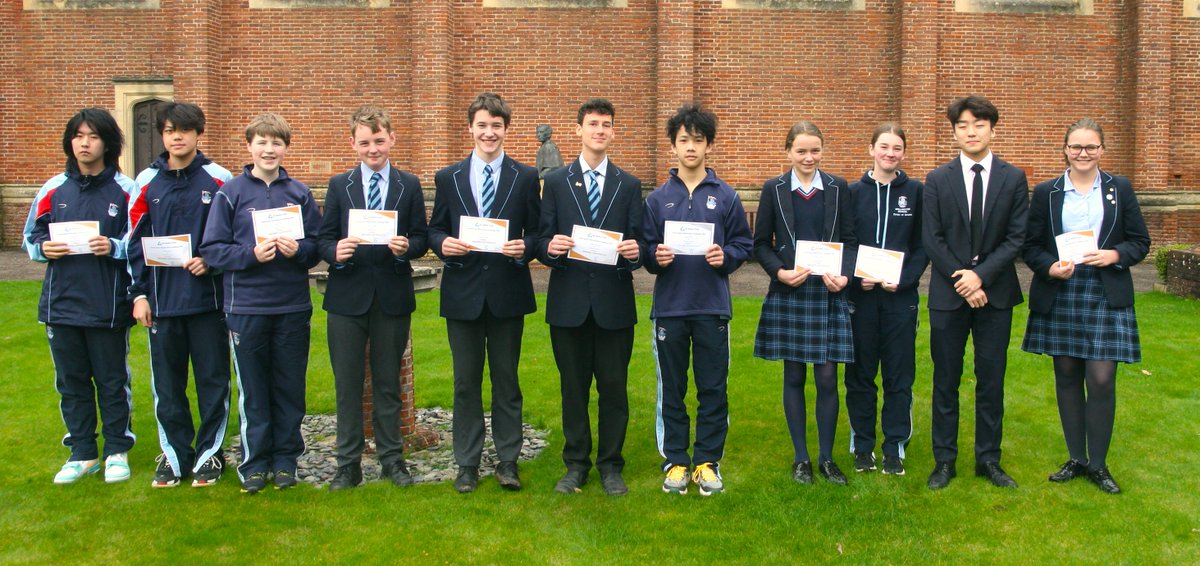 Well done to over 200 students who took part in the Intermediate Maths Challenge. Congratulations to all who achieved silver and bronze certificates and those awarded Gold Certificates: Mary (best in school) Sicilia, and Micah #excellence #loveoflearning #outstandingrelationships