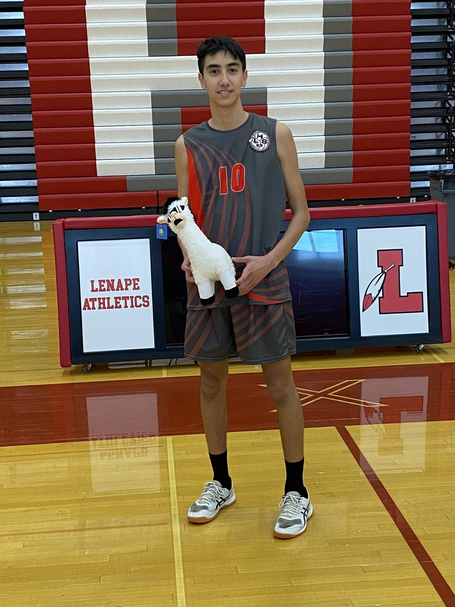 Varsity Llaman of the match Joe Novellino! Lenape defeats CH East in 3 in the first Varsity home match in school history!