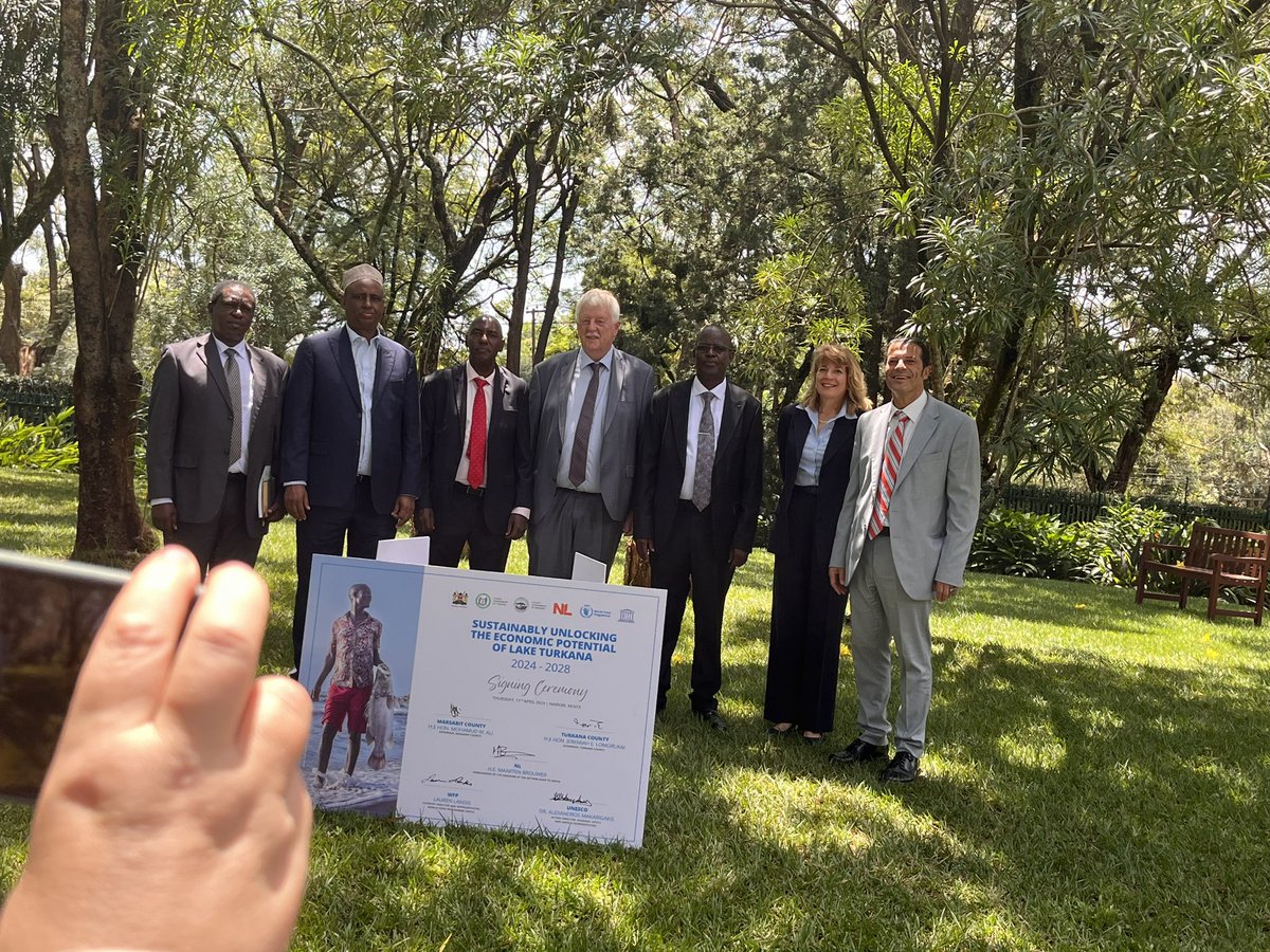 Today, we launched the 5-year programme “Sustainably Unlocking the Economic Potential of Lake Turkana” together with @WFP_Kenya, @UnescoEast, @MarsabitGov and @TurkanaCountyKE on fish value chain, climate resilience and water resources management #60yearsofNLKE #climateresilience