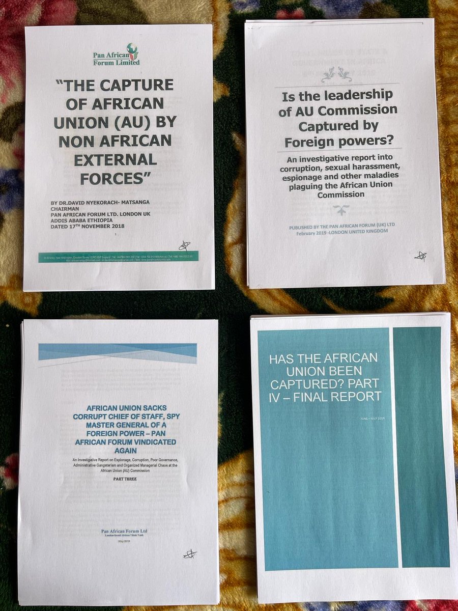 These are intelligence reports on how ⁦@AUC_MoussaFaki⁩ was captured by the French and how corruption destroyed AUC standing - detailed can be got on the links following