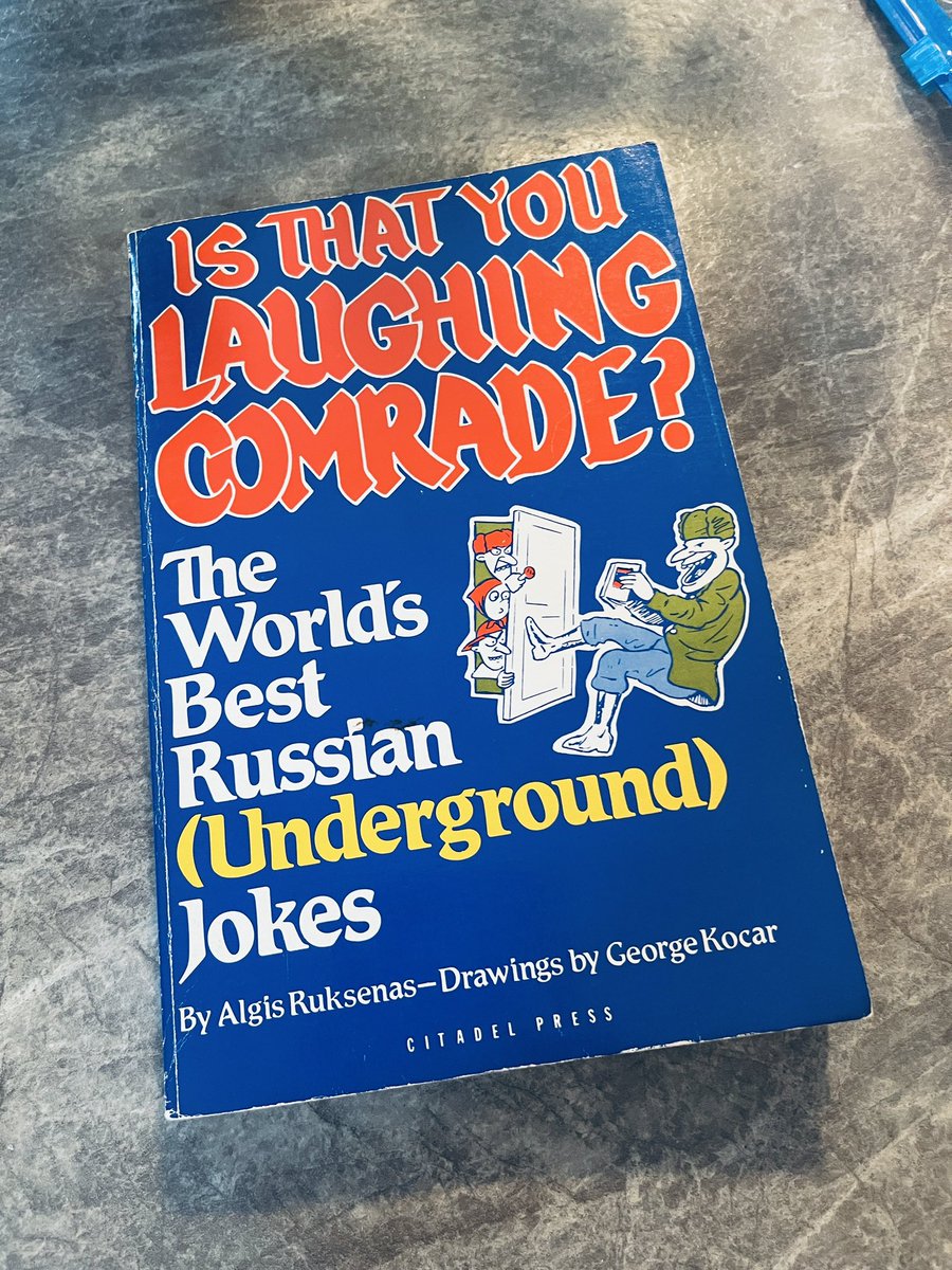 One of my favorite books, with many of the jokes sadly appropriate now for the US. For every 10 likes this post gets I will post an example