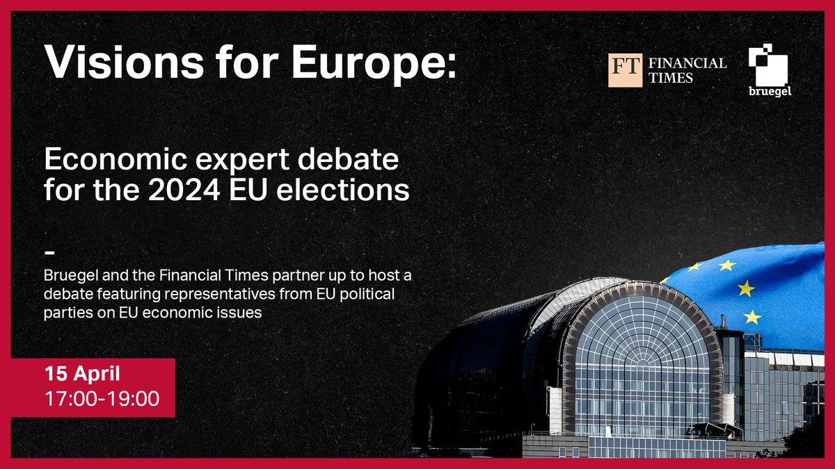 🇪🇺Are you interested in what the future economic priorities for Europe look like?

Well then register to join our debate on Monday at Sparks Meeting, where economic experts from EU-level political parties will go head-to-head to give us their #Vision4EU

bruegel.org/event/visions-…