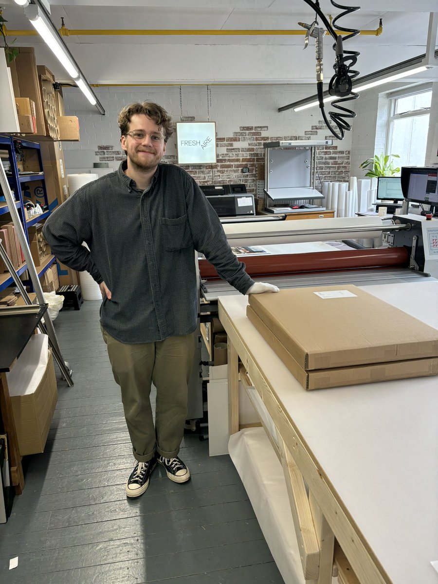 #Gallery365in2024 @Gallery365photo @PhotoNorthFest1 Collected Gallery 365 photos from the printer off to meet @sonyaphotoart for the installation. Massive thanks to the wonderful Alec at Fresh Aire from the 365 community, fantastic job. freshaire.co.uk