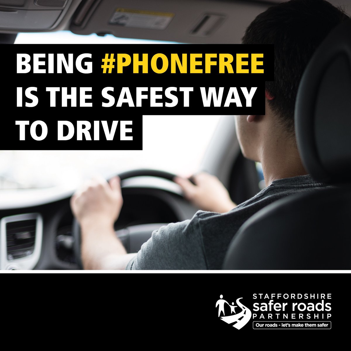 You can’t focus on two things at once, any distraction whilst driving can be dangerous and risks everyone in your vehicle as well as other road users.

Keep your 👀 on the road at all times and drive #PhoneFree #fatalfour @StaffsSafeRoads