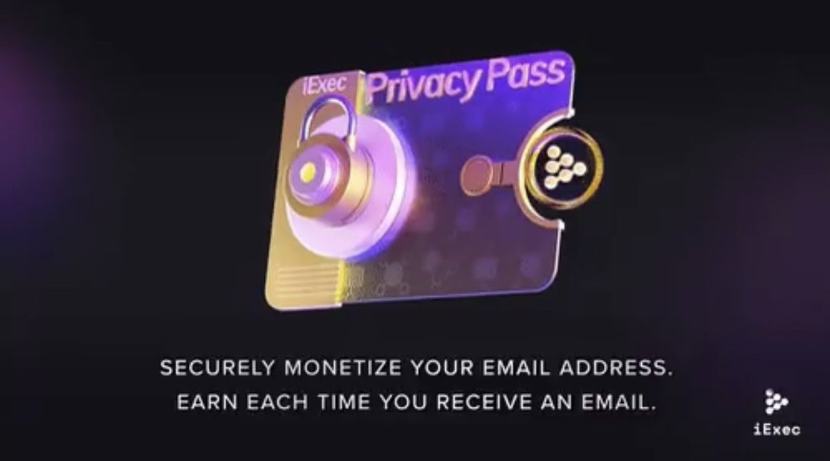 Get rewarded while protecting your personal data with #iExec's Privacy Pass.

⚡️ Sign up now to join the waitlist and enhance your email security. 

#PrivacyMatters @iEx_ec ✔️