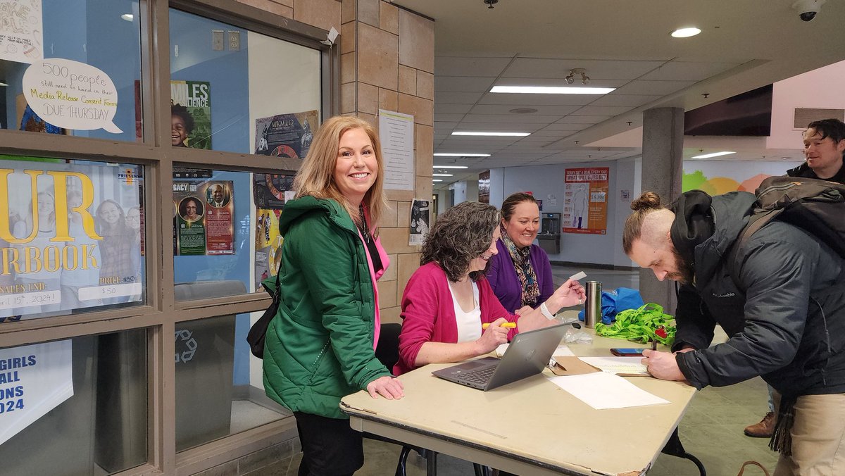 @NSTeachersUnion members are out in big numbers to vote YES to strike. 34% voted and it is only 8:40. We are done with the disrespect. We want the @TimHoustonNS government to work with us for a fair contract: cost of living wages, safe work environments, time to do our work!