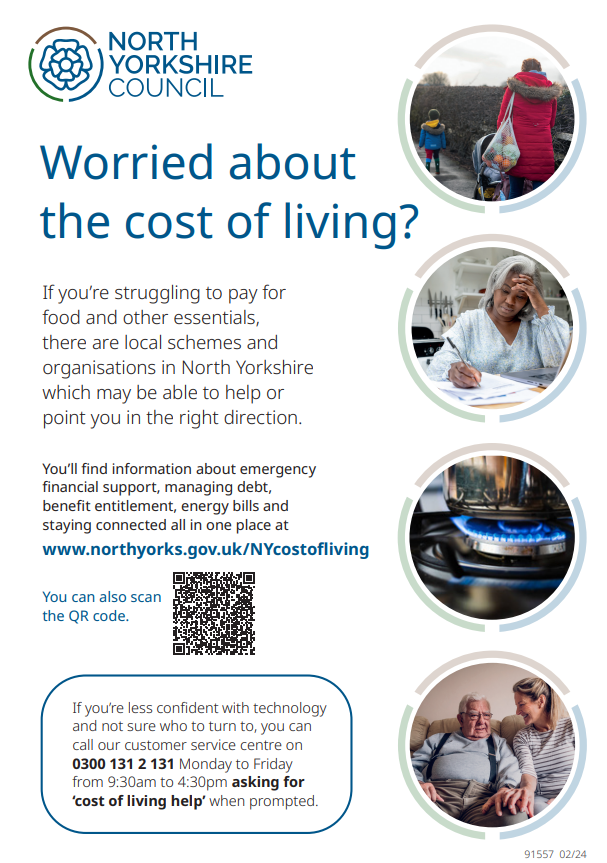 There is support available if you find yourself struggling. #WhereToTurn #YouareNotAlone #HereToHelp @CANorth_Yorks @WarmWellNYorks @_EssentialNeeds @ResurrectedBite @FoodbankHG1 @TheVillageHG @MindinHarrogate @HELP_Harrogate northyorks.gov.uk/NYCostofLiving