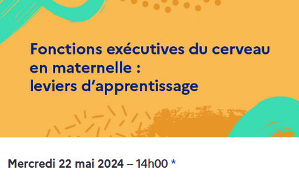 Un RDV à venir par CanoTech autour des fonctions exécutives à l'école maternelle 🔗canotech.fr/s/35131/foncti…