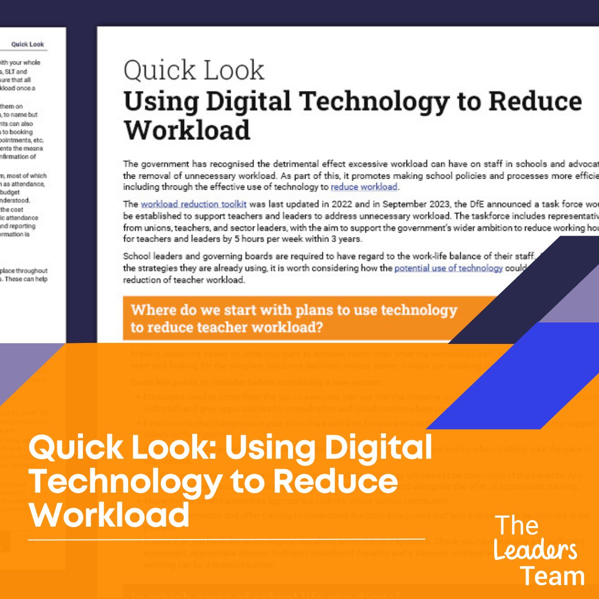 Want to lighten your workload? Our resource examines how digital technology can be harnessed to streamline tasks like administration, assessment, and planning. Stay efficient, stay ahead! #EdTech #WorkloadReduction #SchoolLeadership 🔗twinkl.co.uk/l/1f02le