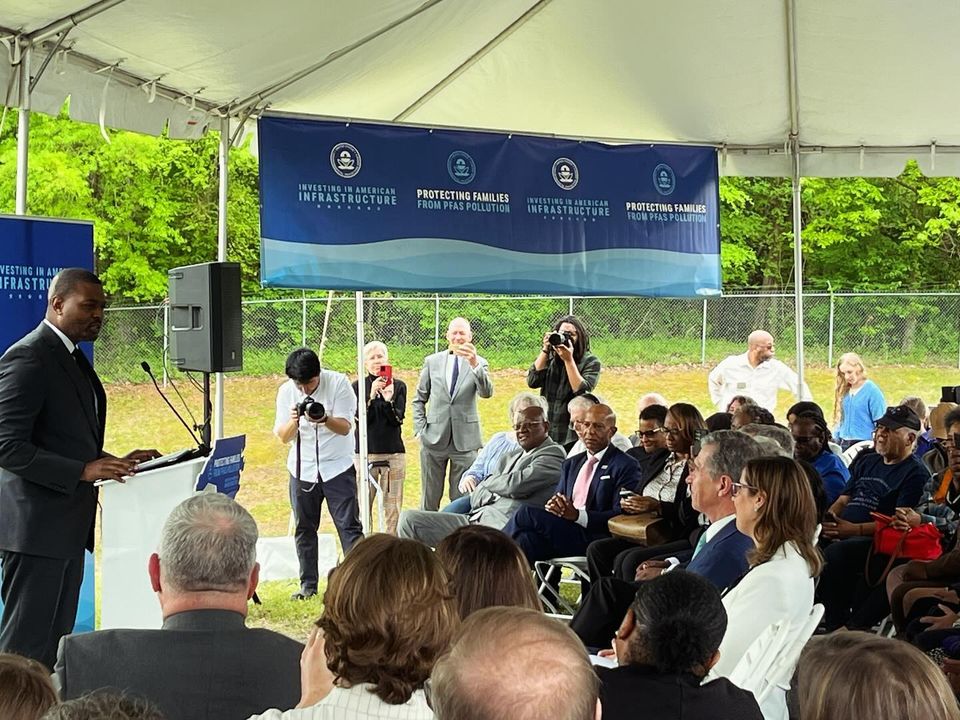 Yesterday, we were there as @EPA announced the nation's first enforceable #PFAS limits for drinking water 💧 CFPUA is proud to be effectively meeting the standards set by this rule, and to provide our customers clearly better water. Read more: ow.ly/WpiC50Re2ll