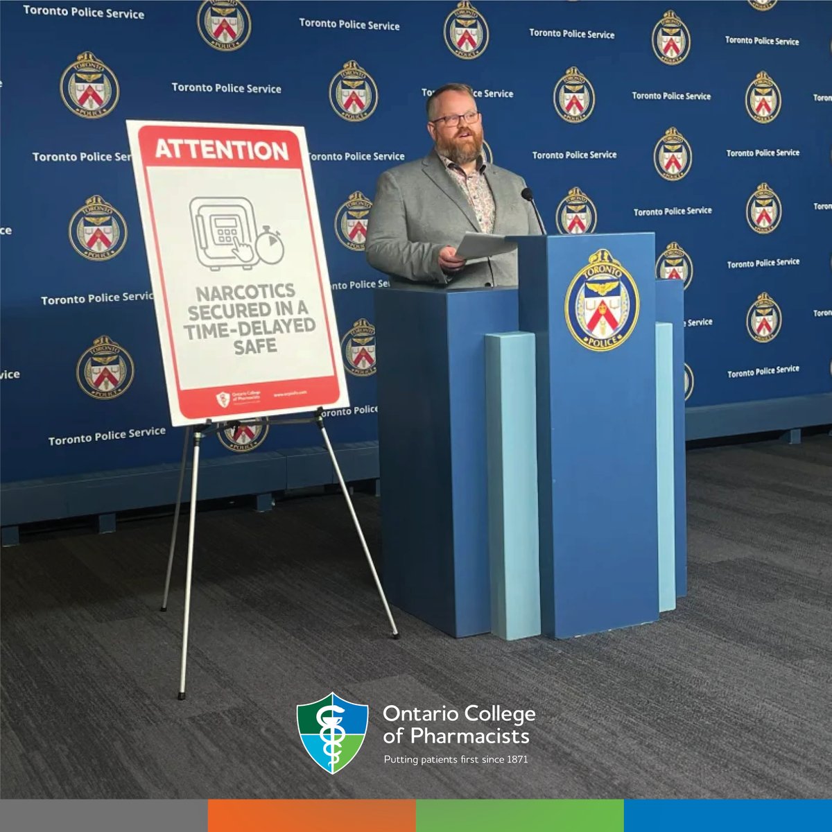 #ICYMI: Yesterday, the College announced that all 4,900+ community pharmacies in Ontario have now reported the use of time-delayed safes, curbing the risk of robberies. Read more: bit.ly/4aP76PS #ONpharmacies #pharmacysafetyON @TorontoPolice @OACPOfficial @PeelPolice