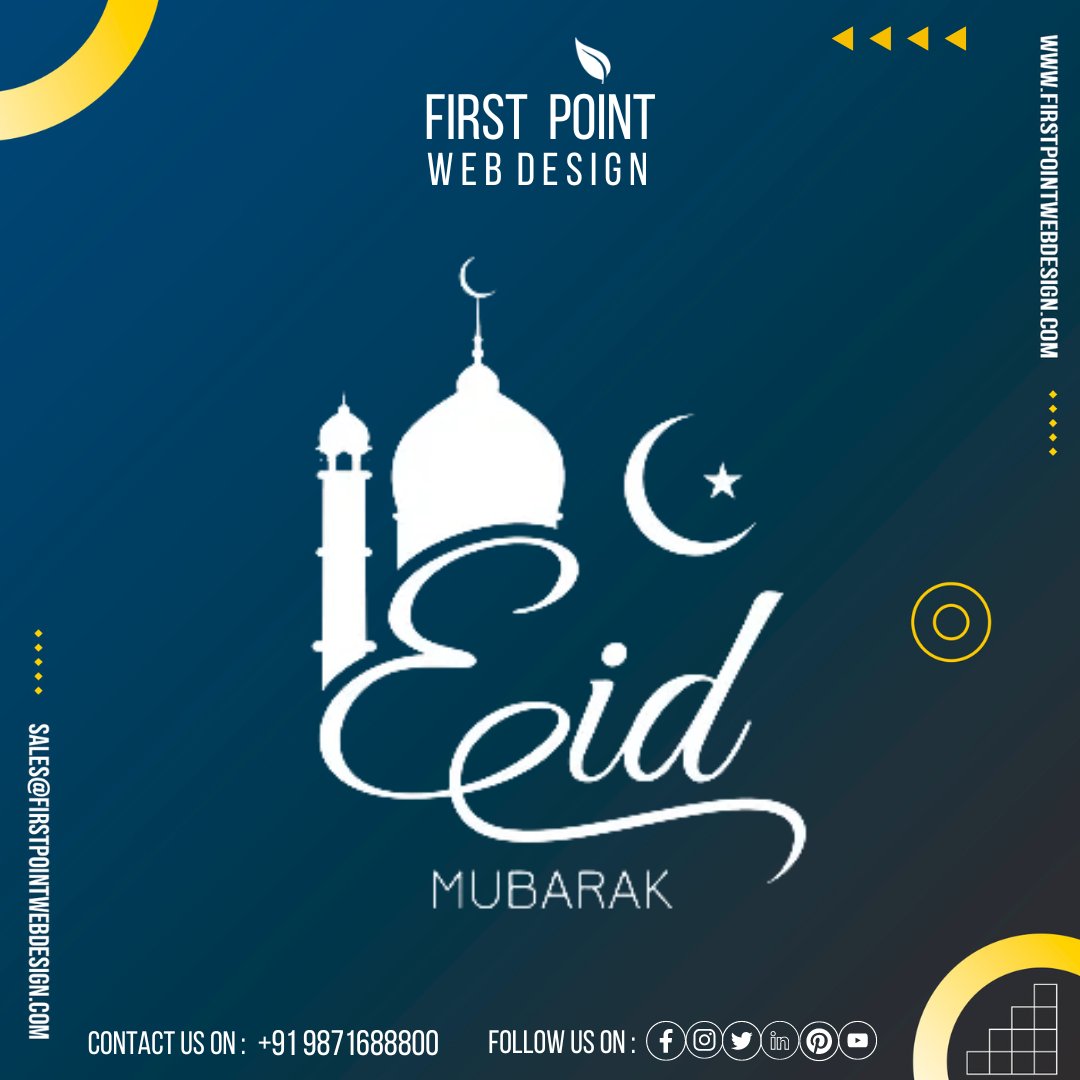 May this Eid bring joy and happiness to your life and give you ample opportunities to succeed in the future. Eid al-Fitr Mubarak! . FOLLOW US @firstpointwebdesign ☎+91 9871688800 🌐firstpointwebdesign.com 📧 sales@firstpointwebdesign.com . . #eidmubarak #eid2024 #Eid #happyeid