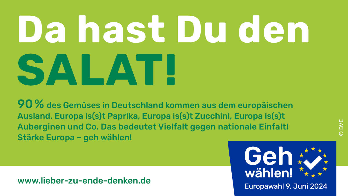 Mit der Kampagne #LieberZuEndeDenken bekennt sich die deutsche Ernährungswirtschaft zu einem Europa des Zusammenhalts und weist auf die Konsequenzen hin, die ein Erstarken der politischen Ränder nach sich ziehen könnte. Mehr unter lieber-zu-ende-denken.de