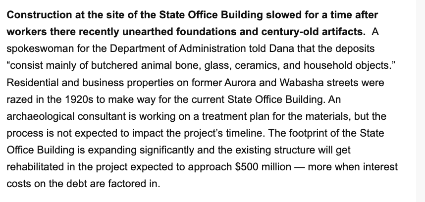 MPR's @bydanaferguson tracked down backstory of SOB construction slowdown mentioned in a recent Rules Committee hearing #mnleg view.connect.mpr.org/?qs=c67a70c17c…