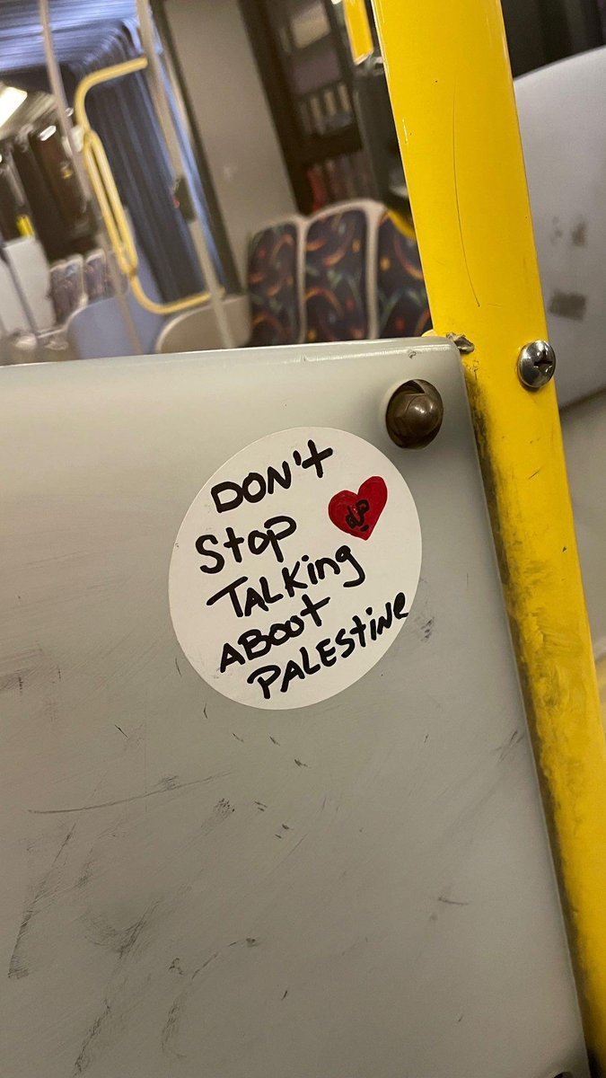 'Don't stop talking about Palestine'
Sticker spotted in Montreal, Quebec