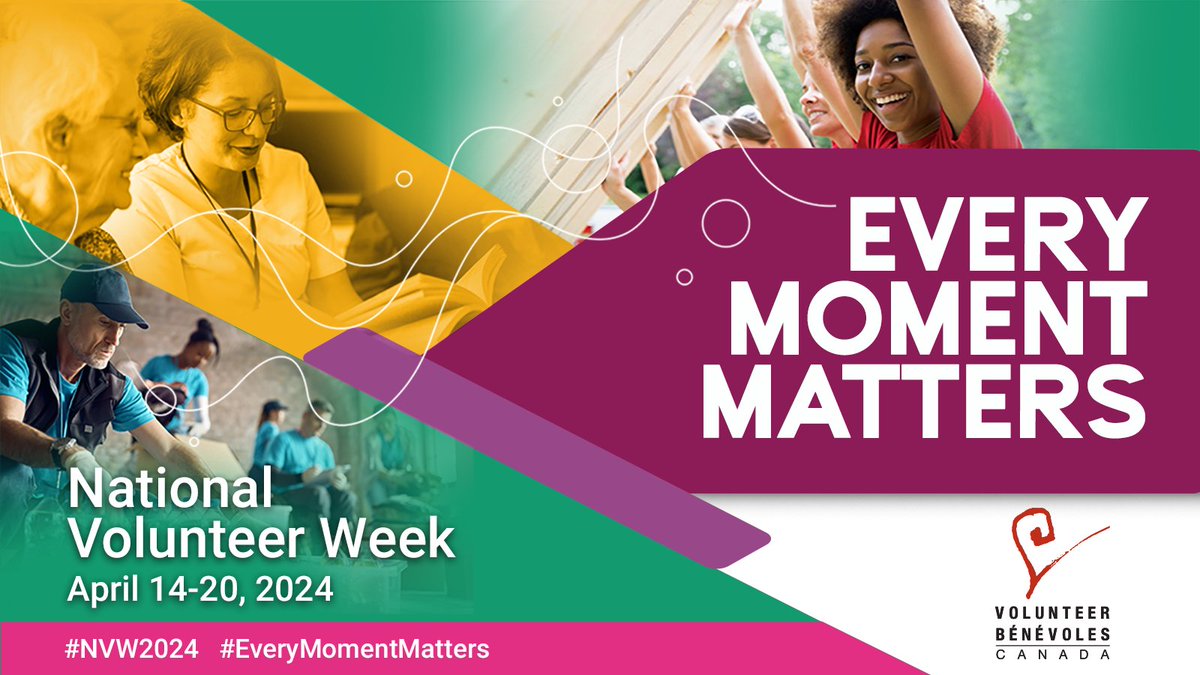 National Volunteer Week is from April 14-20, 2024! Are you ready for this year’s celebrations?🥳 Learn more about #NVW2024 and exclusive celebrations for volunteers: bit.ly/nvw24 #CityOfToronto #VolunteerToronto #EveryMomentMatters