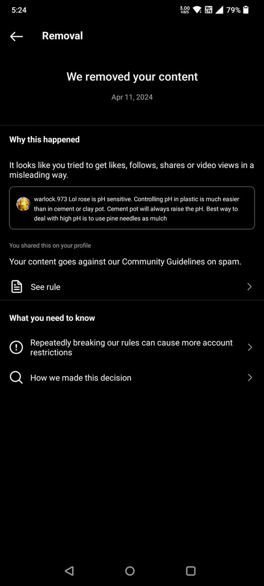 tusharvarshney's tweet photo. @instagram has gone nuts. @elonmusk please buy meta and do your magic. I am honestly done with IG's speech restrictions. https://t.co/SzpzGr3UTV
