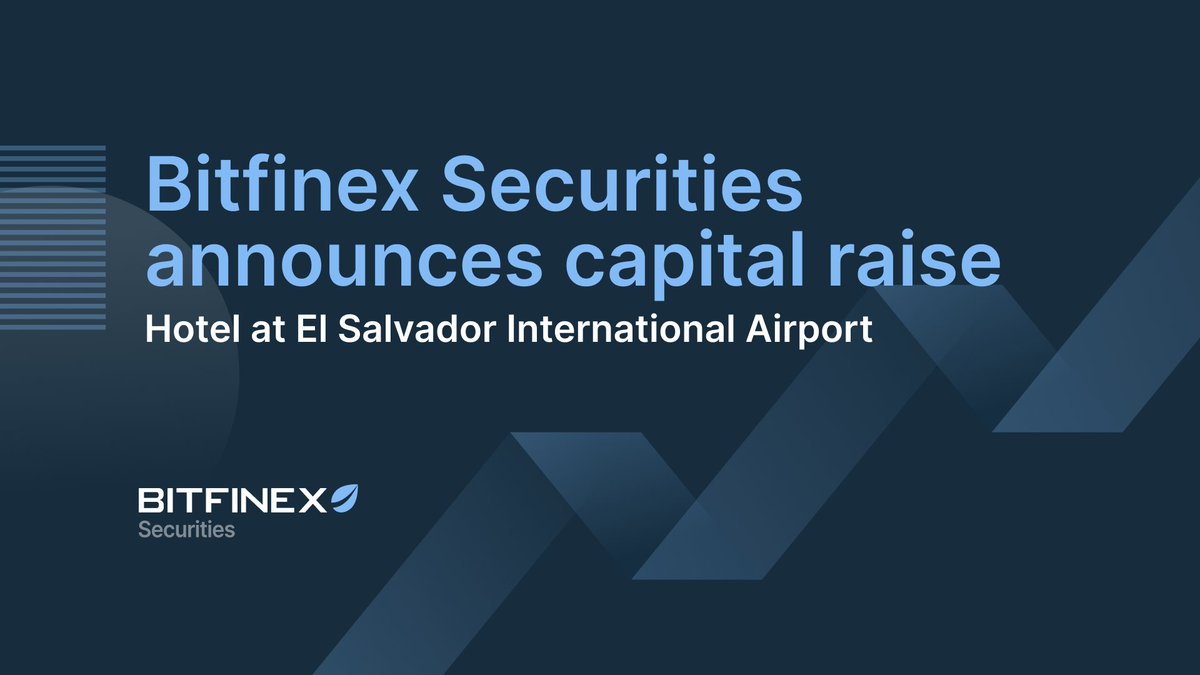 Bitfinex Securities to facilitate first ever El Salvador tokenised asset raise - $6.25m tokenised digital asset for new hotel at El Salvador International Airport. Explore investment opportunities with HILSV tokens on Bitfinex Securities. Discover more: blog.bitfinex.com/media-releases…