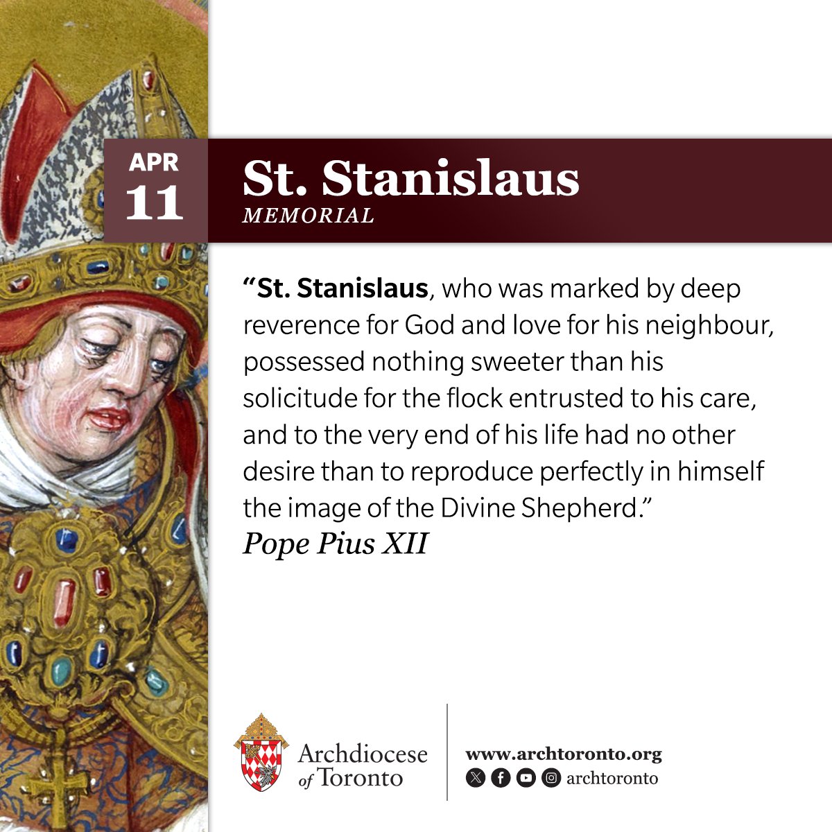 St. Stanislaus, pray for us! #memorial