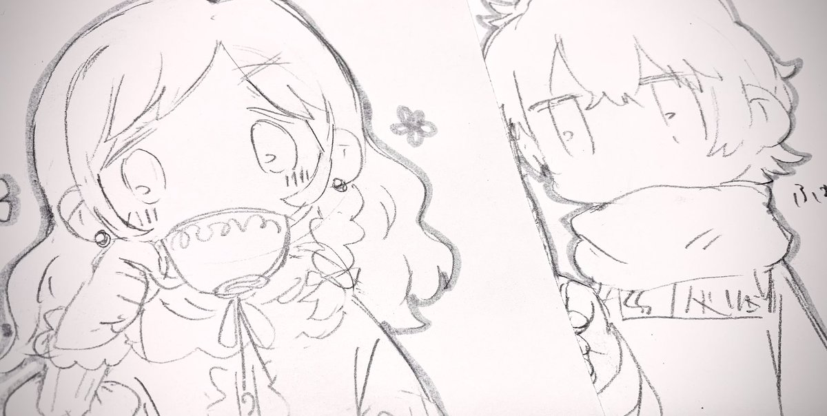 先日の展示分で、絵を買って下さった向けのおまけらくがき… 